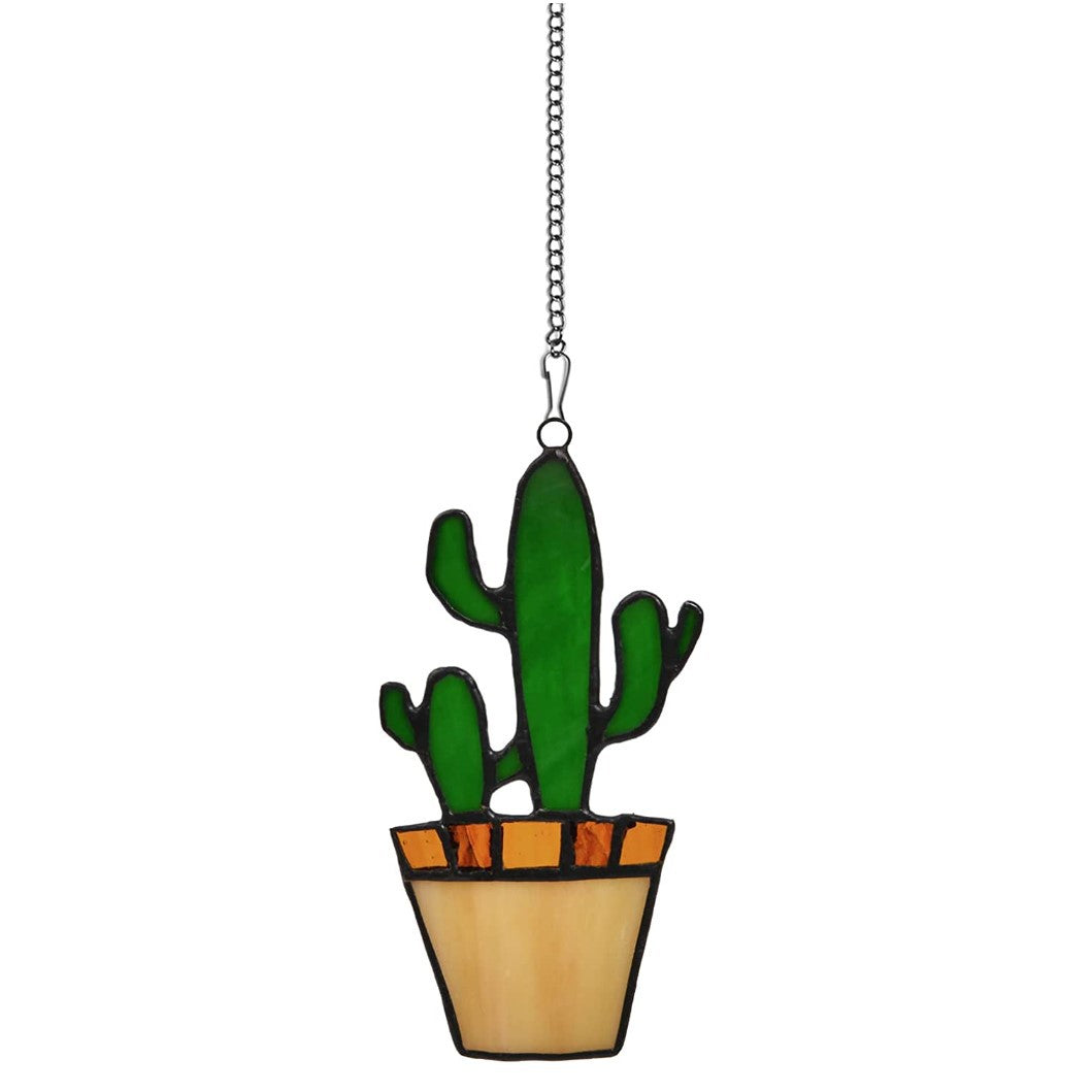 Adorable Succulent Suncatcher, Stained Glass Window Hangings,